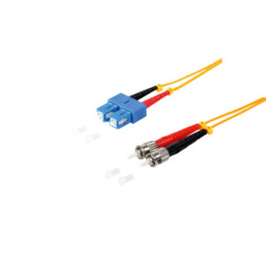 Duplex Patchkabel ST/SC 9/125µ, OS1/OS2 gelb 1m