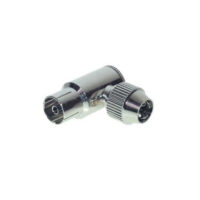 Koaxial-Winkelkupplung, Schraubanschluß, Metall CE