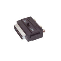 Scart-Adapter mit 3 Cinchbuchsen, IN/OUT Schalter