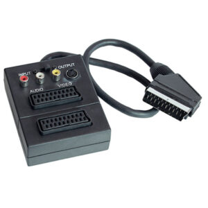 Scart-St./ 2x-Scart, S-VHS-Kupp. 3Cinchkupp. 0,2m