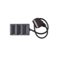 Scart-Verteiler 3fach, vollverschaltet, 0,5m