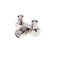 L - Adapter, 1 BNC Stecker auf 2 BNC Kupplungen