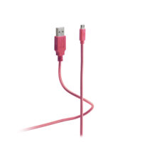 USB-Lade-Synckabel USB A auf micro B pink, 1,8m