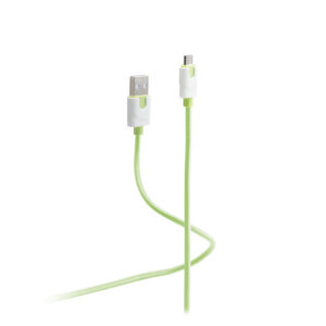 USB-Ladekabel A Stecker auf Micro B, grün, 0,3m