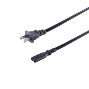 USA, Stecker an Euro 8 Buchse, schwarz, 1,8m